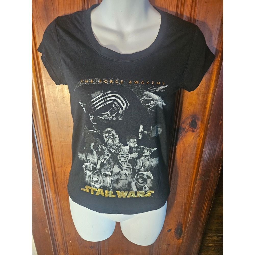 STAR WARS The Force Awakens-Black Tee Shirt size XS High/Low hemline